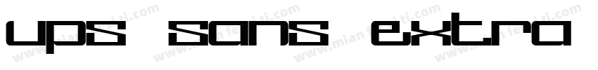UPS Sans Extra Bold Italic字体转换